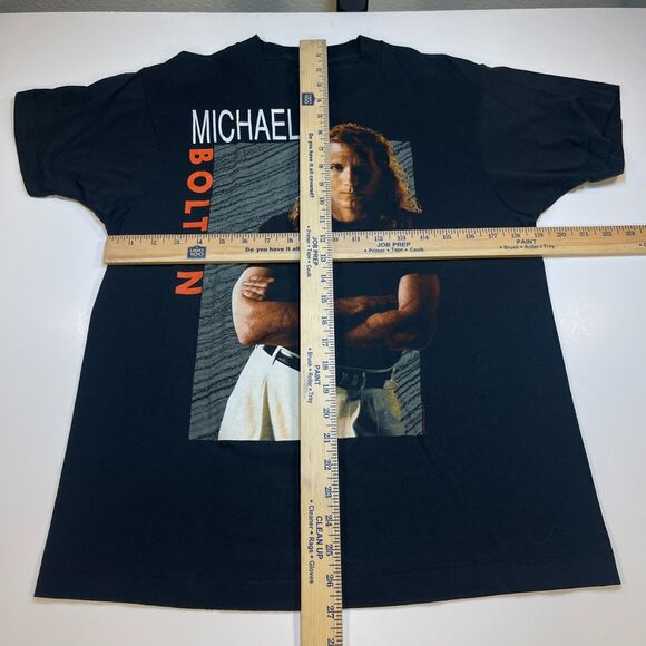 Vintage MICHAEL BOLTON Concert TEE T SHIRT Sz Mens L Screen Stars 1990 90's - Picture 5 of 5